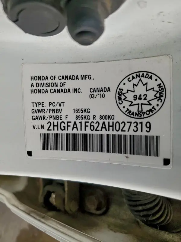 2010 HONDA CIVIC LX-S  