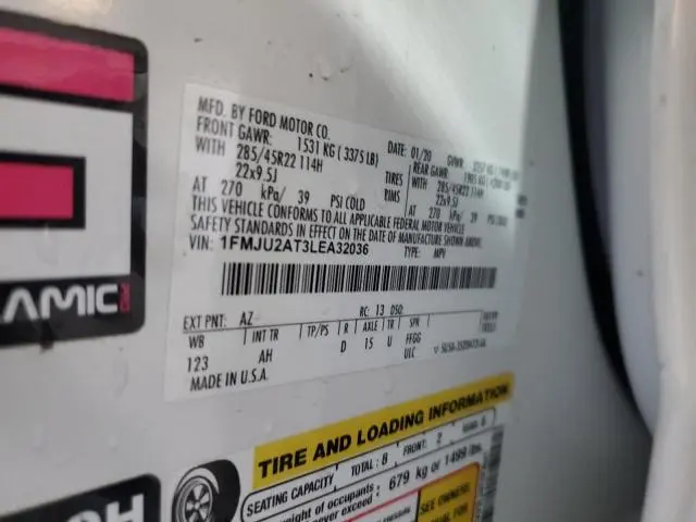 2020 FORD EXPEDITION LIMITED  