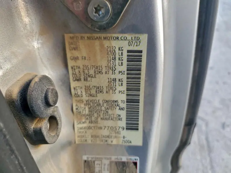 2017 NISSAN FRONTIER S  