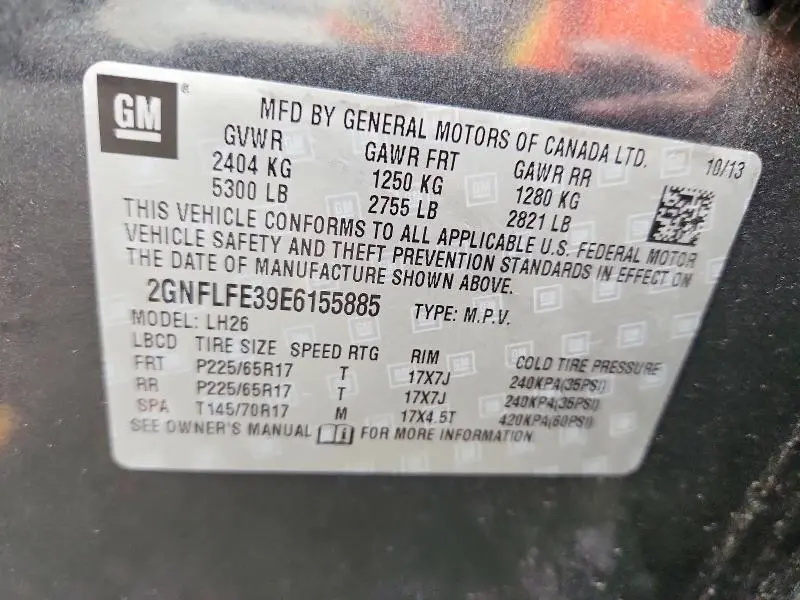 2014 CHEVROLET EQUINOX LT  