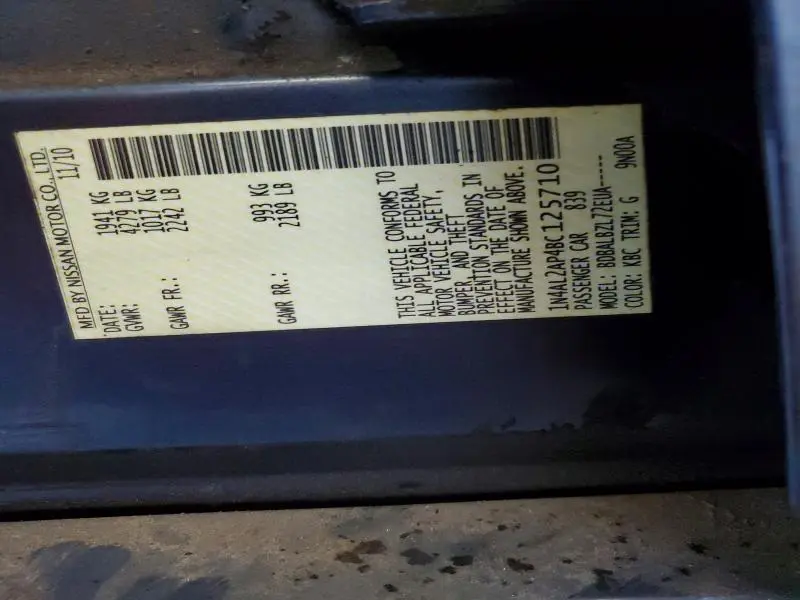 2011 NISSAN ALTIMA 2.5  