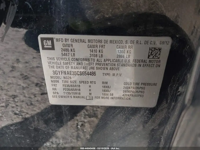 2012 CADILLAC SRX LUXURY COLLECTION