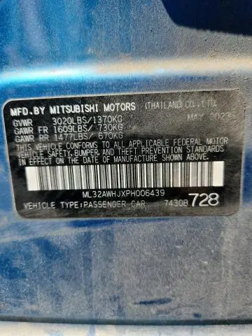 2023 MITSUBISHI MIRAGE SE/BLACK EDITION/RALLIART  