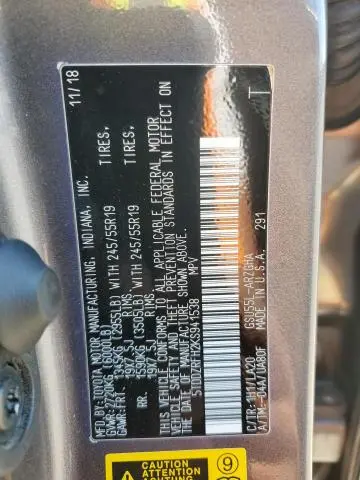 2019 TOYOTA HIGHLANDER LIMITED  