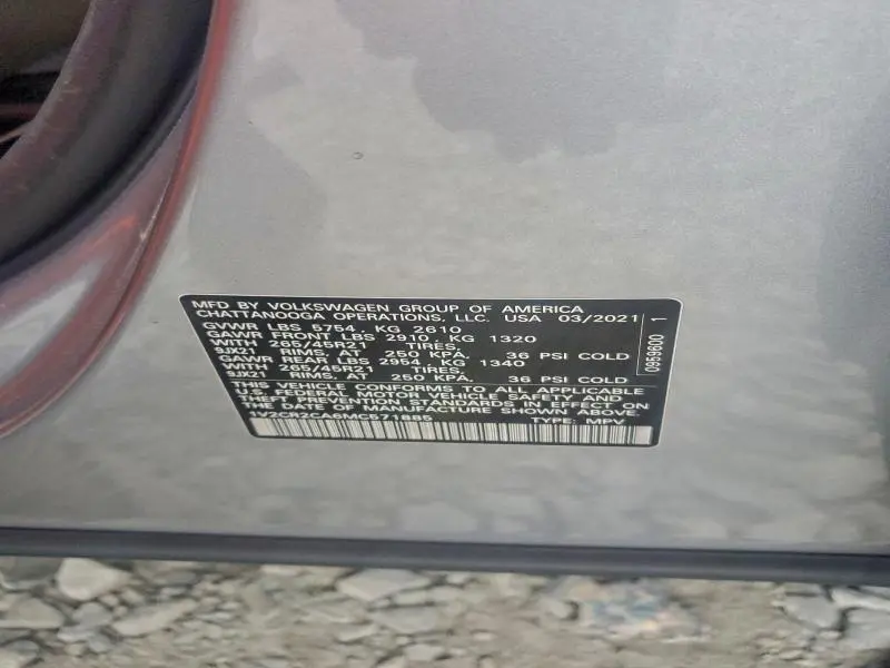 2021 VOLKSWAGEN ATLAS SEL R-LINE  