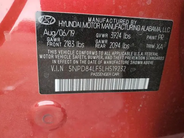 2020 HYUNDAI ELANTRA SEL