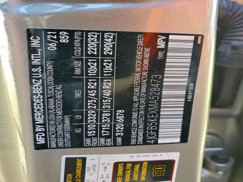 2021 MERCEDES-BENZ GLE 450 4MATIC  