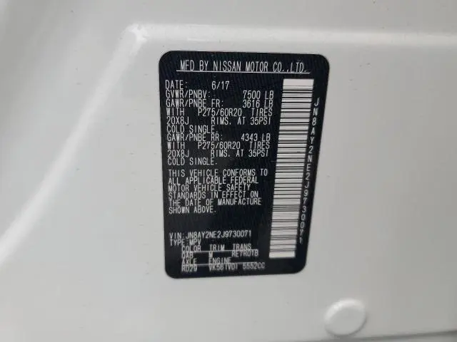 2018 NISSAN ARMADA PLATINUM  