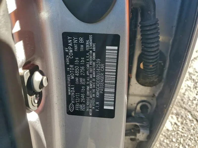 2011 HYUNDAI GENESIS 3.8L  