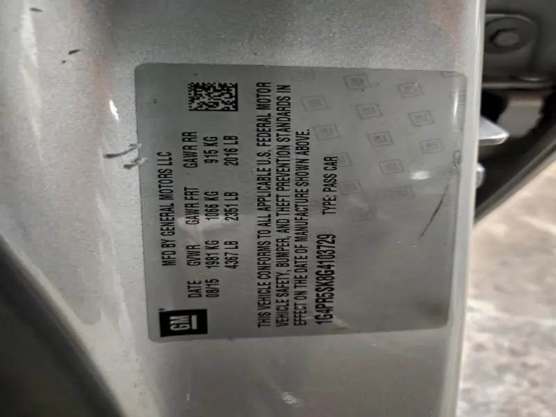 2016 BUICK VERANO CONVENIENCE  