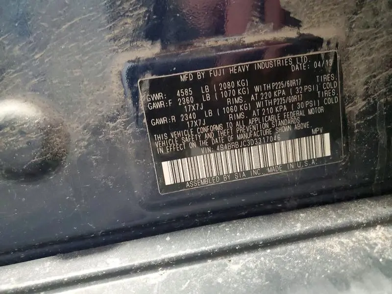 2013 SUBARU OUTBACK 2.5I LIMITED  