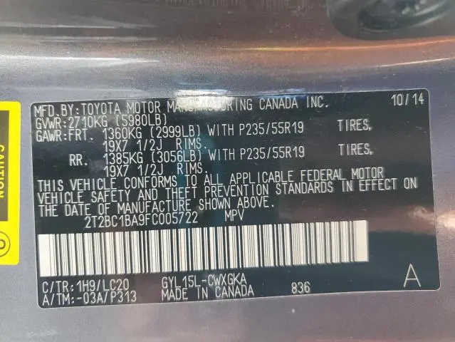 2015 LEXUS RX 450H  