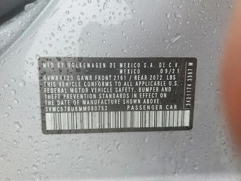 2021 VOLKSWAGEN JETTA S  