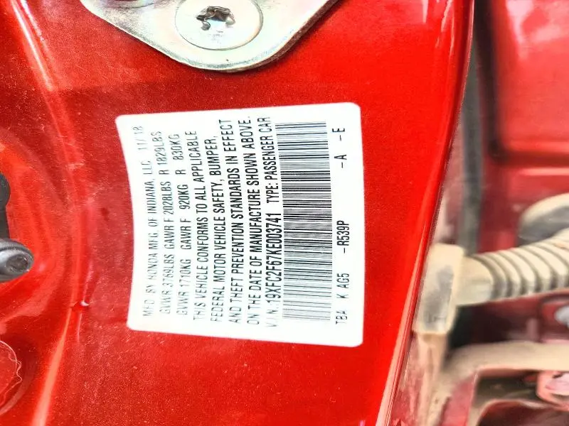 2019 HONDA CIVIC LX  