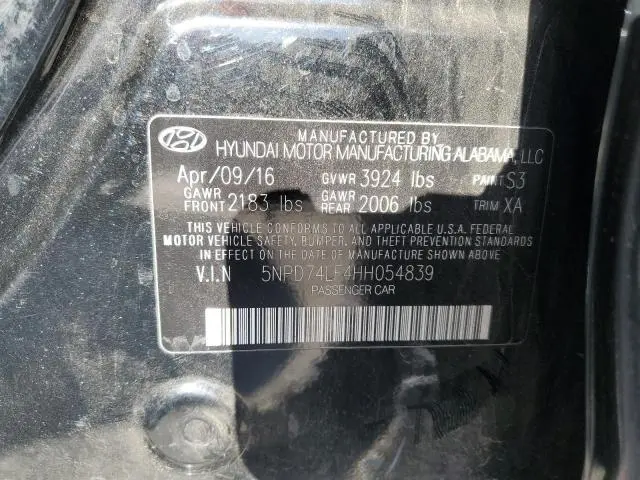 2017 HYUNDAI ELANTRA SE  