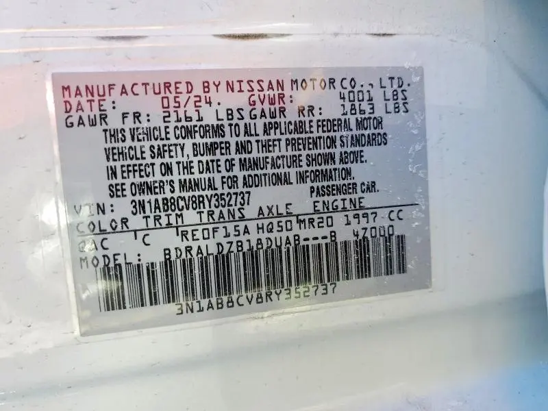 2024 NISSAN SENTRA SV  