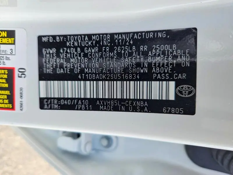2025 TOYOTA CAMRY LE  