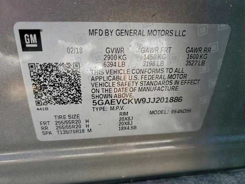 2018 BUICK ENCLAVE AVENIR  