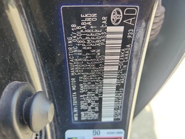 2018 TOYOTA COROLLA L  