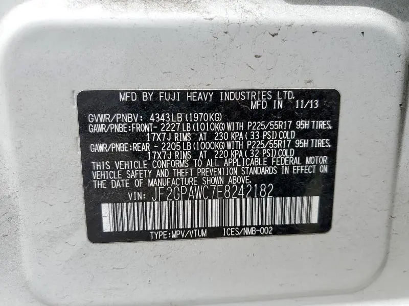 2014 SUBARU XV CROSSTREK 2.0 PREMIUM  