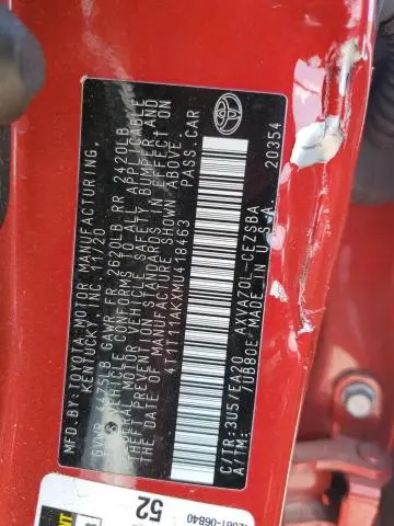 2021 TOYOTA CAMRY SE  