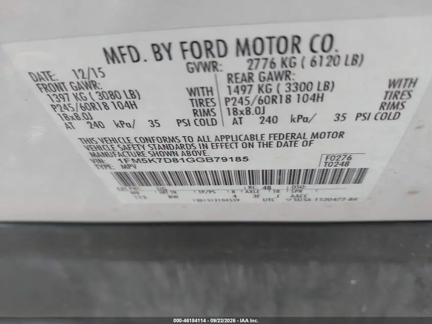 2016 FORD EXPLORER XLT