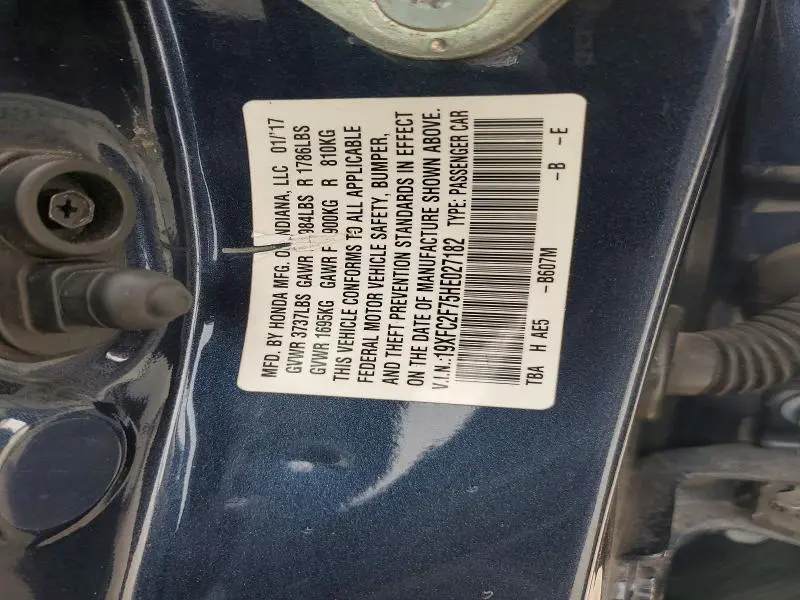 2017 HONDA CIVIC EX  