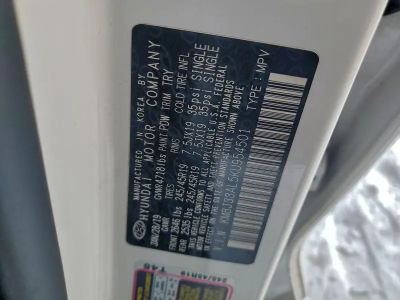 2019 HYUNDAI TUCSON LIMITED  