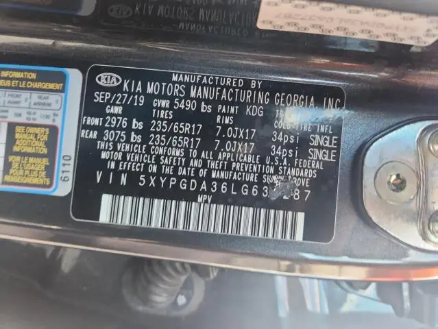 2020 KIA SORENTO L