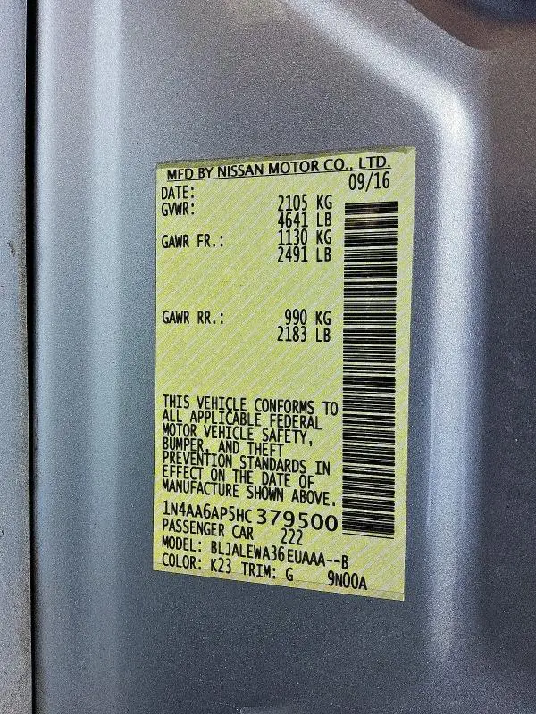 2017 NISSAN MAXIMA 3.5S  