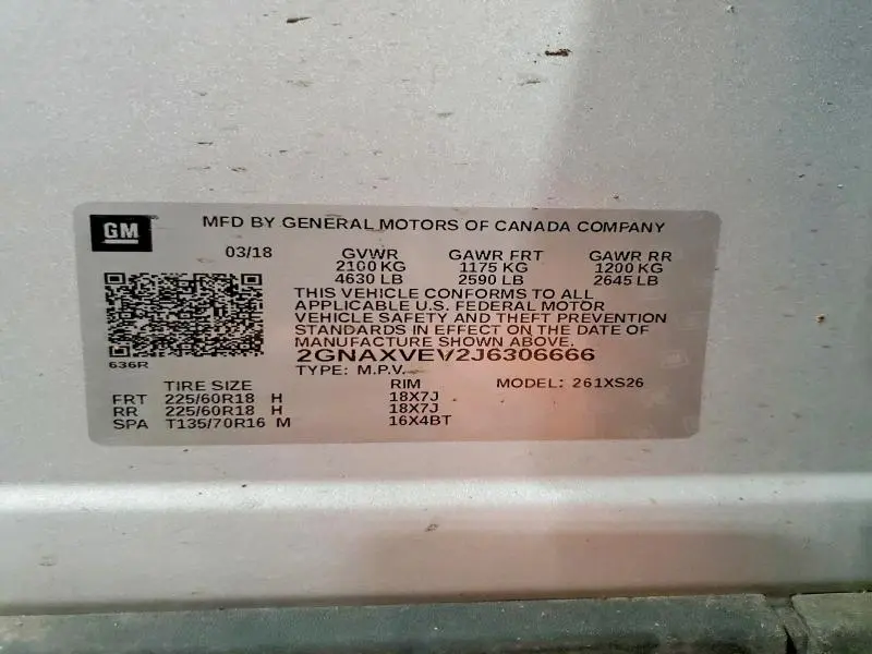 2018 CHEVROLET EQUINOX PREMIER  