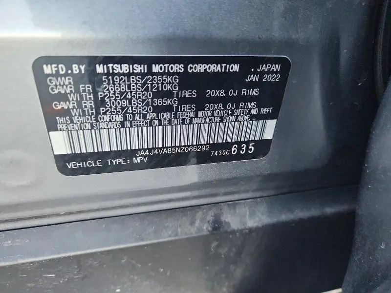 2022 MITSUBISHI OUTLANDER SEL  