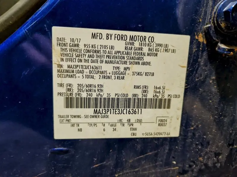 2018 FORD ECOSPORT SE  