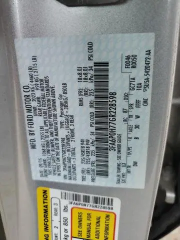 2016 FORD FUSION SE  