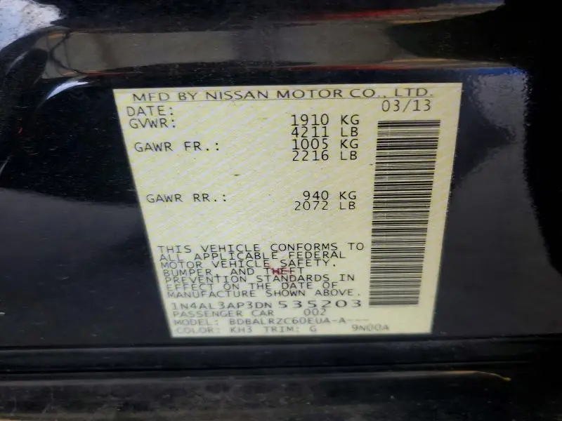 2013 NISSAN ALTIMA 2.5  