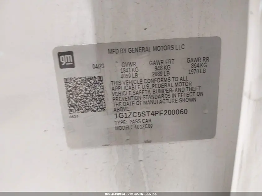 2023 CHEVROLET MALIBU FWD 1FL