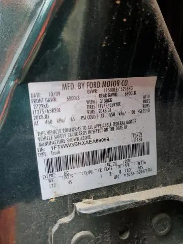 2010 FORD F350 SUPER DUTY  