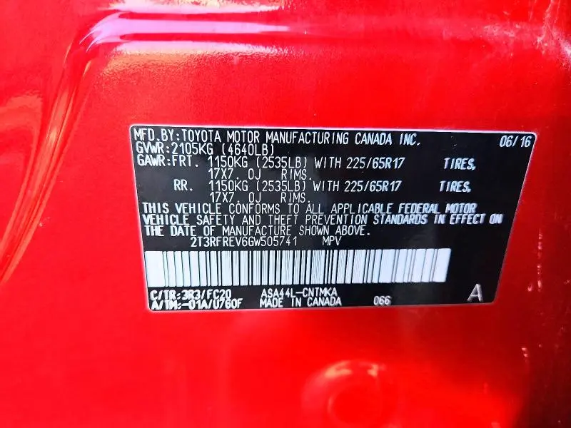 2016 TOYOTA RAV4 XLE  