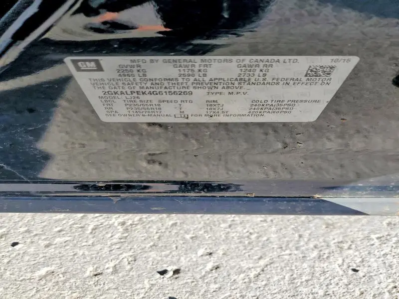 2016 GMC TERRAIN SLT  