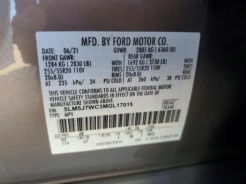 2021 LINCOLN AVIATOR RESERVE  