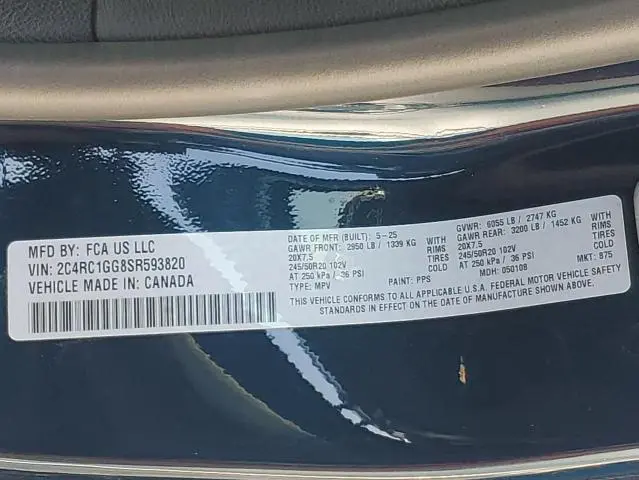 2025 CHRYSLER PACIFICA LIMITED  