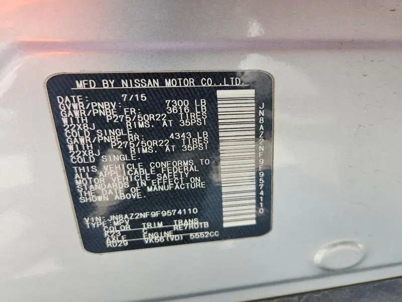2015 INFINITI QX80 BASE  