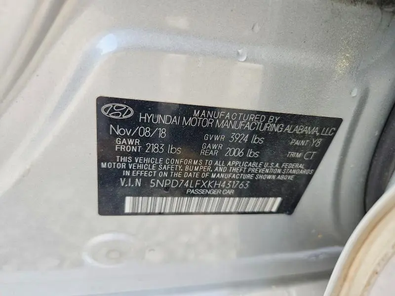 2019 HYUNDAI ELANTRA SE  