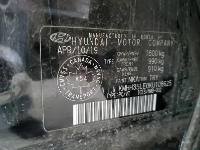 2019 HYUNDAI ELANTRA GT   