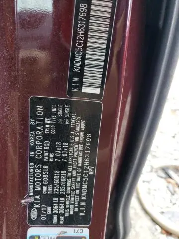 2017 KIA SEDONA EX  