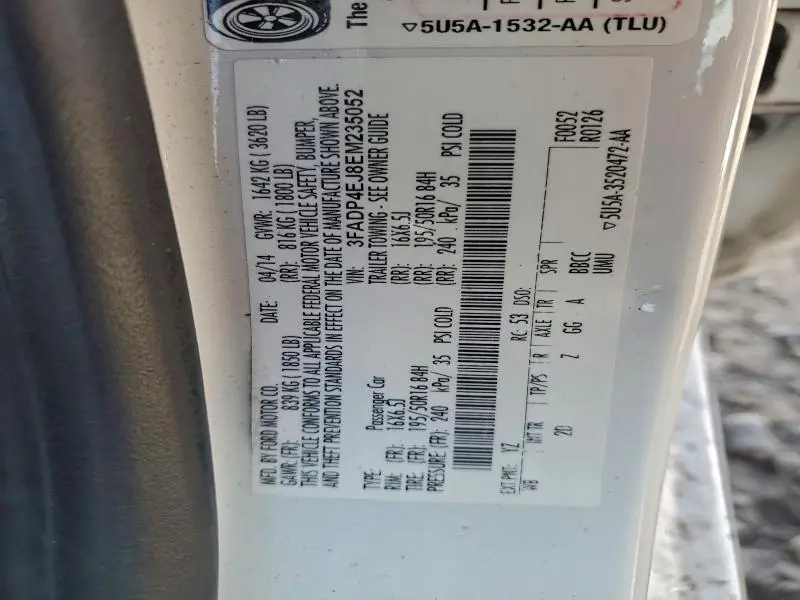2014 FORD FIESTA SE  