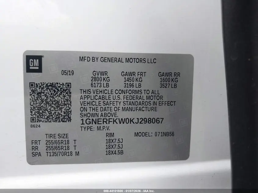 2019 CHEVROLET TRAVERSE LS