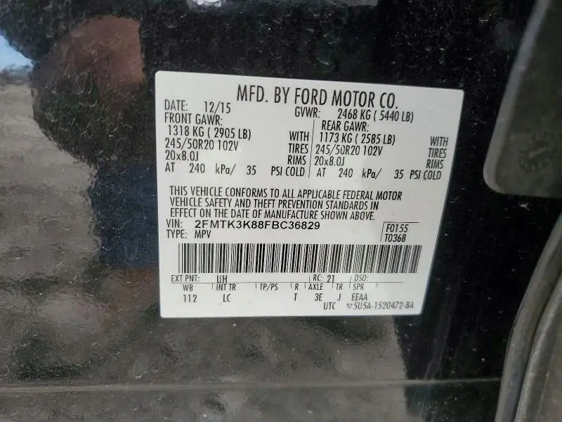 2015 FORD EDGE TITANIUM  