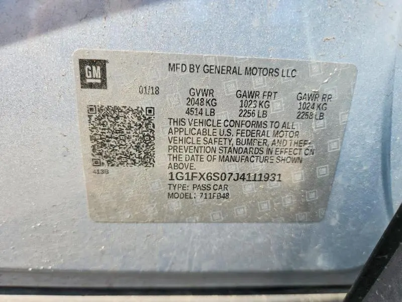 2018 CHEVROLET BOLT EV PREMIER  