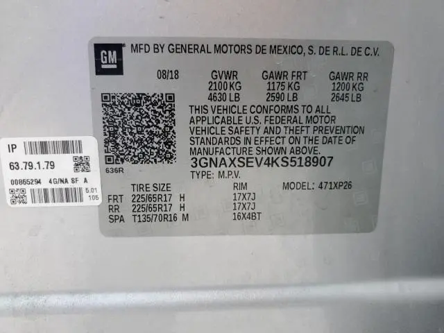 2019 CHEVROLET EQUINOX LS  